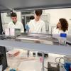 Gli studenti nel Laboratorio di microbiologia applicata 