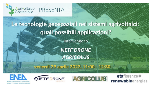 Locandina webinar agrivoltaico