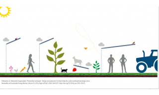 Sistema agrivoltaico con spazi porosi
